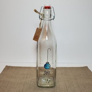 RAE DUNN Glass Bail & Trigger Bottle